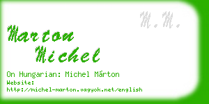 marton michel business card